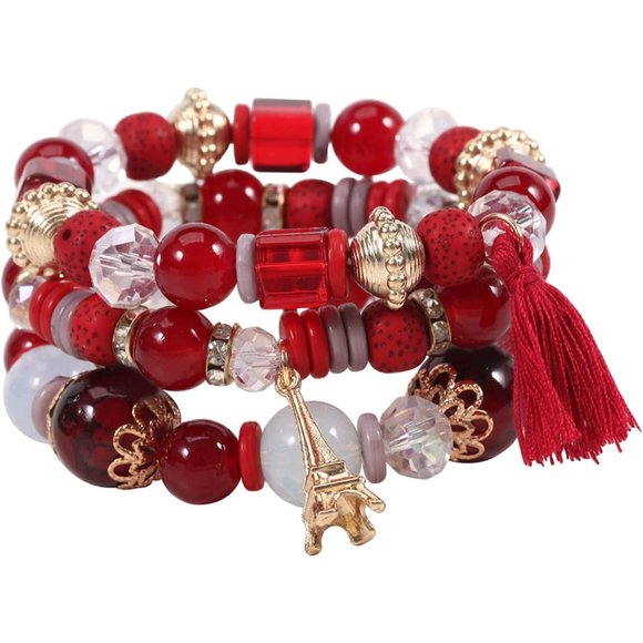 * New  Bohemian Bracelets for Women Stretch Multilayer Colorful Beads Br… - Picture 7 of 9